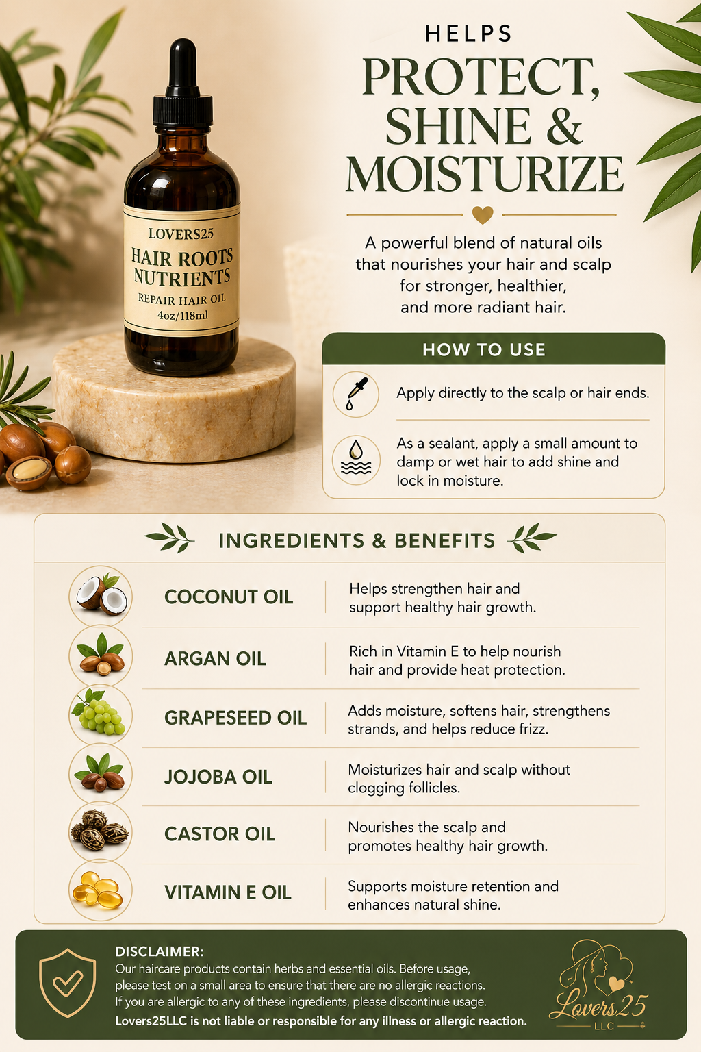Hair growth oil